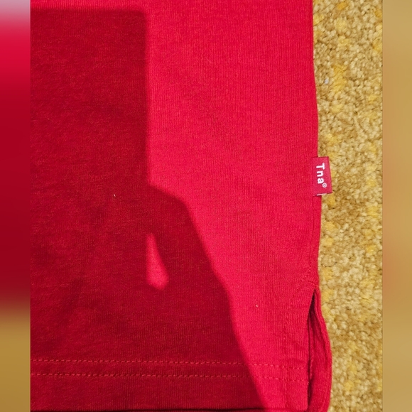 Aritzia Tna Beale Moxk-Neck Long sleeve Color-Block Cotton Top Oversized Size S - Picture 4 of 7